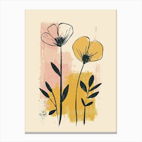 Delhi Flower Market Boho Minimalist Style Canvas Print