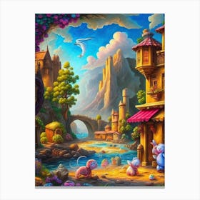 Fairytale Village 2 Canvas Print