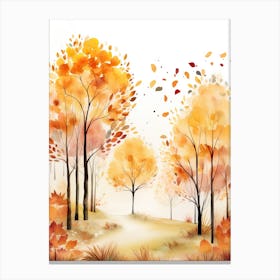 Cute Autumn Fall Scene 81 Canvas Print