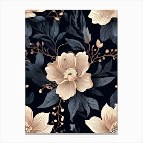 Wallpaper Floral Pattern Canvas Print