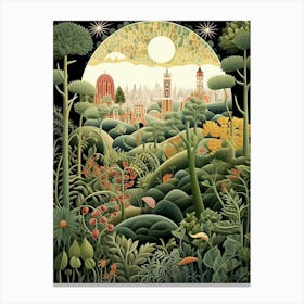 Park Gell Spain Henri Rousseau Style 2 Canvas Print