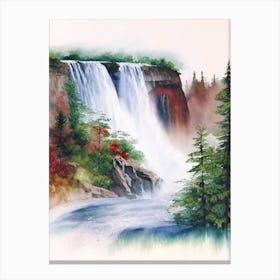 Horseshoe Falls, Canada Water Colour  (1) Canvas Print