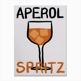 Aperol Spritz Cocktail Kitchen Canvas Print