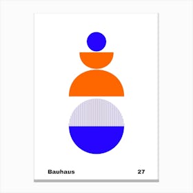 Geometric Bauhaus Poster 27 Canvas Print