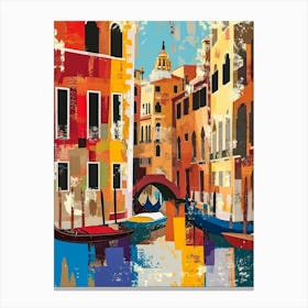 Abstract Venice poster illustration 2 Canvas Print