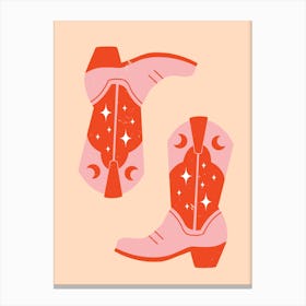 Cowgirl Boots Canvas Print