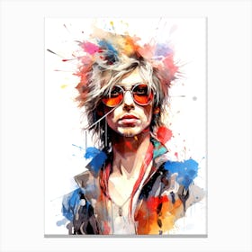 Rocker With Paint Splashes Canvas Print