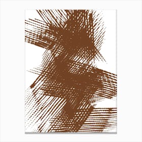 Abstract Brown Lines Canvas Print