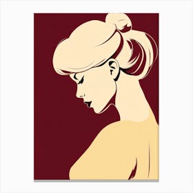 Profile in Warm Tones Canvas Print