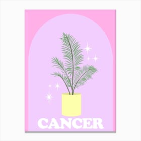 Botanical Star Sign Cancer Canvas Print