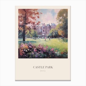 Castle Park Bristol 2 Vintage Cezanne Inspired Poster Canvas Print