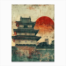 Tokyo Imperial Palace Mid Century Modern 4 Canvas Print
