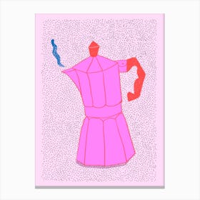Italian Coffee Pink Canvas Print