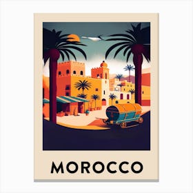 Morocco Vintage Travel Poster Canvas Print