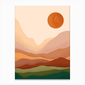 Minimalist Sunset Canvas Print