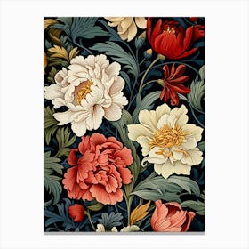 Peonies Wallpaper 10 Canvas Print