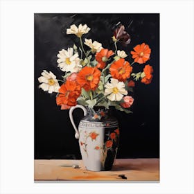 Bouquet Of Flowers, Autumn Fall Florals Painting 3 Canvas Print
