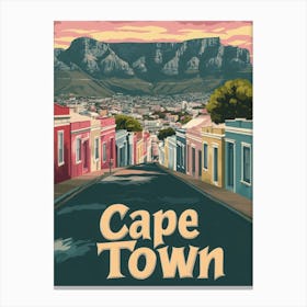 Aihrgdesign A Classic 1960s Travel Poster For Cape Town 3 Canvas Print