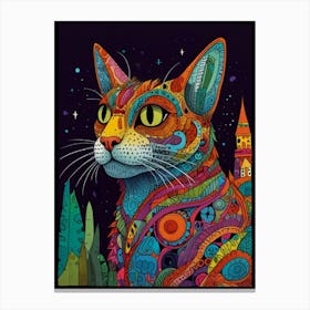 Cat In The City 5 Canvas Print