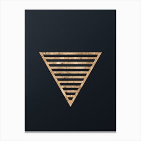 Abstract Geometric Gold Glyph on Dark Teal n.0478 Canvas Print