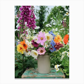 A Bunch Of Joyful Summer Floral Canvas Print