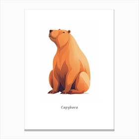 Capybara Kids Animal Poster Canvas Print