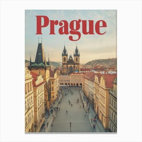 Aihrgdesign A Classic 1960s Travel Poster For Prague Showcasi 56e6aa63 6b67 4c8c 9c9d 86226a535c4a 0 Canvas Print