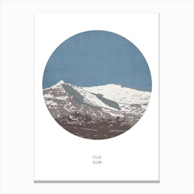 Esja Iceland Mountain Canvas Print