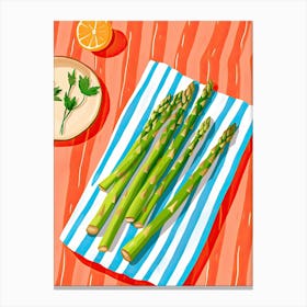 Asparagus Summer Illustration 2 Canvas Print