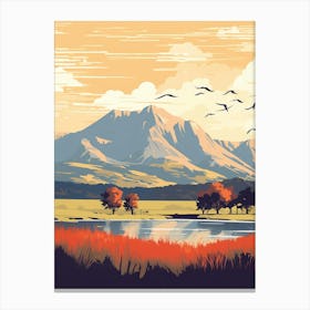 Mount Ararat Retro Poster 4 Canvas Print
