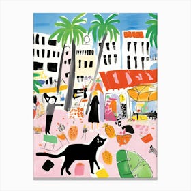 The Food Market In Monaco 1 Illustration Canvas Print
