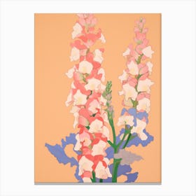 Snapdragons Flower Big Bold Illustration 1 Canvas Print