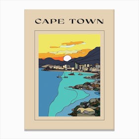 Minimal Design Style Of Cape Town, South Africa 2 Poster Canvas Print