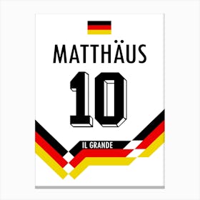 Germany Football Matthäus Canvas Print