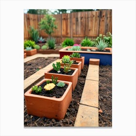 Garden In Pots Canvas Print