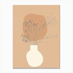 Manchester Botanical Garden Boho Line Art Canvas Print