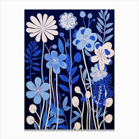 Blue Flower Illustration Agapanthus 4 Canvas Print