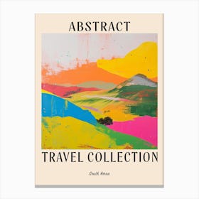 Abstract Travel Collection Poster South Korea 2 Canvas Print