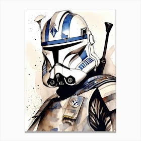 Captain Rex Star Wars Painting (14) Canvas Print