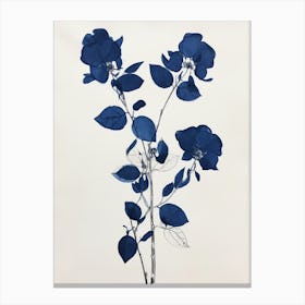 Blue Botanical Veronica Flower 4 Canvas Print