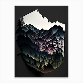 Great Smoky Mountains National Park United States Of America Cut Out Paper Canvas Print