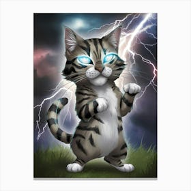 Lightning Cat Canvas Print