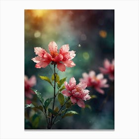 Pink Flowers Hd Canvas Print