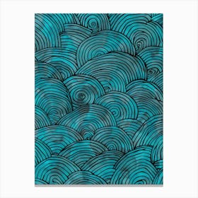 Waves Aqua Canvas Print