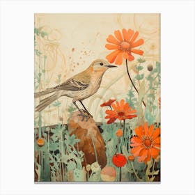 Robin 5 Detailed Bird Painting Canvas Print