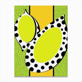 Avocado Polka Dots 1 Canvas Print