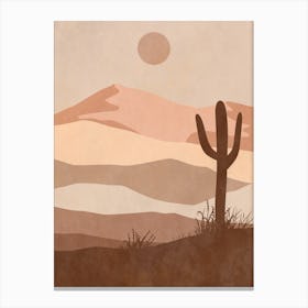 Cactus In The Desert 32 Canvas Print