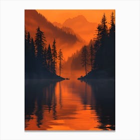 Sunset In The Mountains 10 Canvas Print