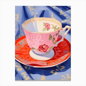 Tea Cup And Saucer Canvas Print