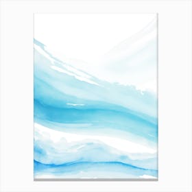 Blue Ocean Wave Watercolor Vertical Composition 31 Canvas Print